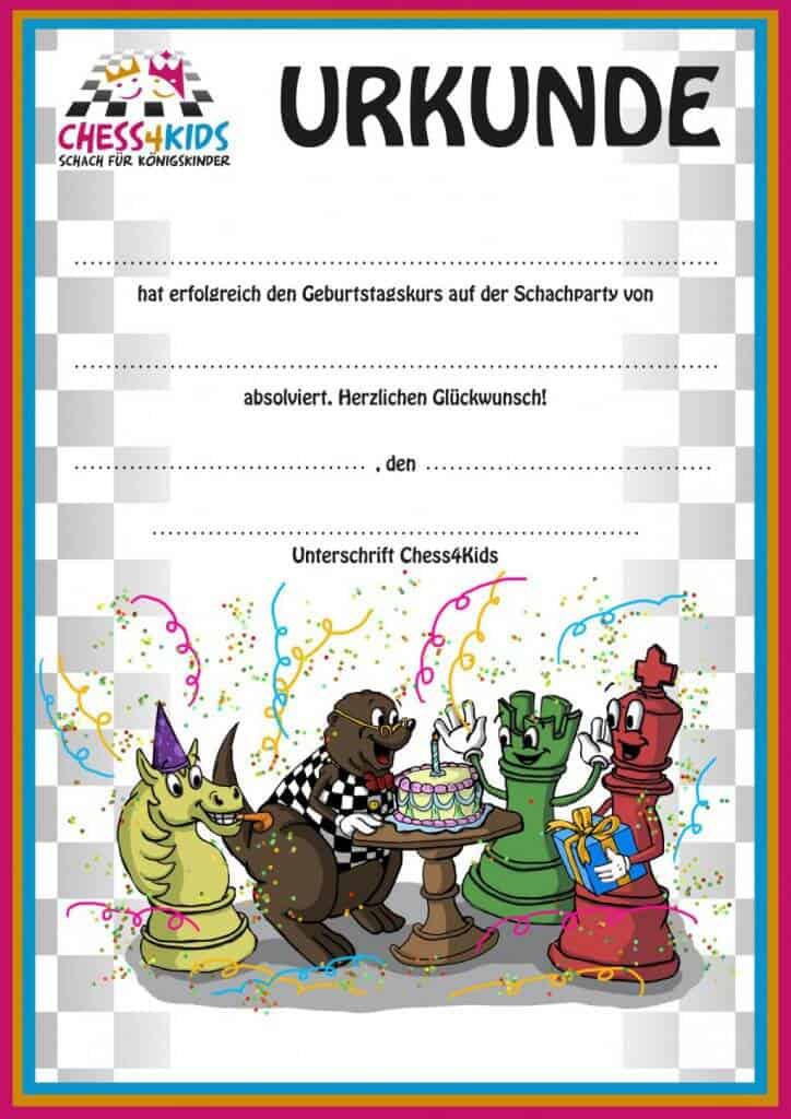 Chess4Kids Birthday Party Diploma